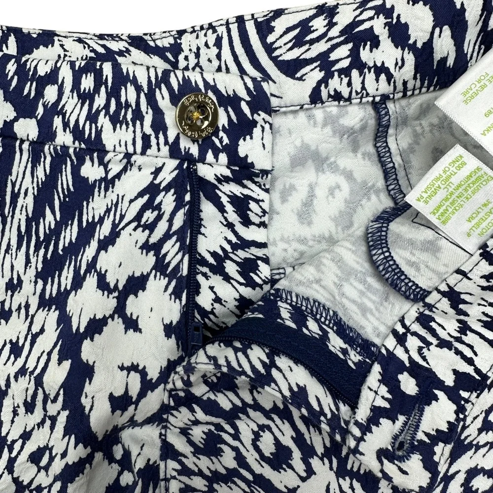Lilly Pulitzer Kelly Shorts Size 4  Bright Navy Pineapple Party Coastal Beach - Picture 5 of 10